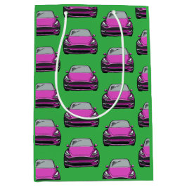 Roze Elektrische Voertuig SUV Auto Groene Achtergr Medium Cadeauzakje
