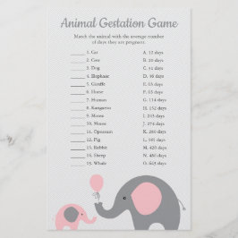 Roze Elephant Animal Gontch Match Shower Game