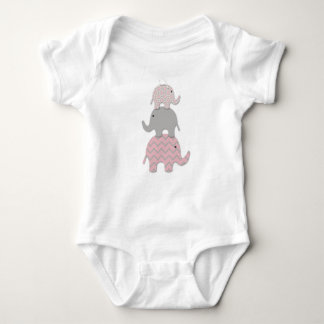 Roze Elephant baby bodysuit