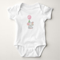 Roze Elephant Baby Girl Bodysuit