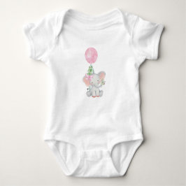 Roze Elephant Baby Girl Bodysuit