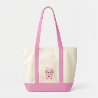 Roze Elephant Baby Girl's luiertas Tote Bag