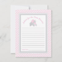 Roze Elephant Baby shower Advice voor nieuwe ouder
