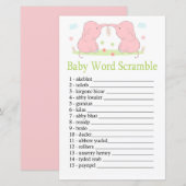 Roze Elephant Baby word scramble game (Voorkant / Achterkant)