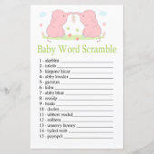 Roze Elephant Baby word scramble game (Voorkant)