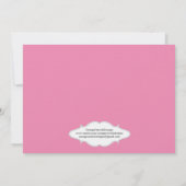 Roze Elephant Birthday Uitnodiging (Achterkant)