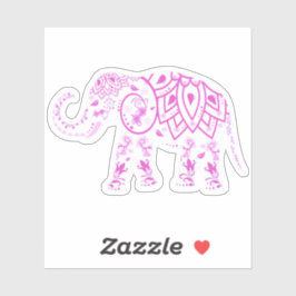 Roze Elephant Custom Cut Vinyl Sticker