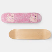 Roze Elephant Damask Persoonlijk Skateboard (Horizontaal)