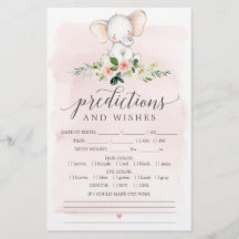 Roze Elephant Double Sided Baby shower Games