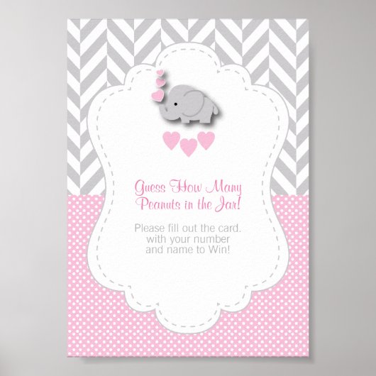 Roze Elephant Game Instruction Poster (Voorkant)