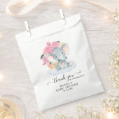 Roze Elephant Girl Baby shower Favor Bags Bedankzakje (Geknipt)