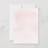 Roze elephant Girl Baby shower Invitation Card Kaart (Achterkant)