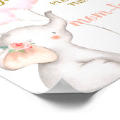 Roze Elephant Help mama het adresseerteken Poster (Hoek)