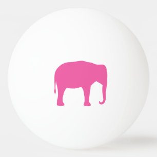Roze Elephant Silhouette Pingpongbal