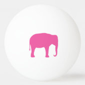 Roze Elephant Silhouette Pingpongbal (Achterkant)