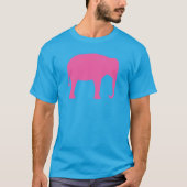 Roze Elephant Silhouette T-shirt (Voorkant)