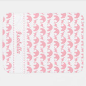 Roze Elephant Speciaal babymeisje deken Inbakerdoek (Horizontaal)