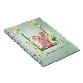 Roze Elephant Spiral Foto Notitieboek (Rechterzijde)