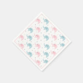 Roze elephants Girl Baby shower Cute Servet (Hoek)