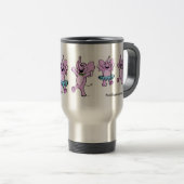 Roze Elephants Logo Travel Mug Reisbeker (Voorkant rechts)