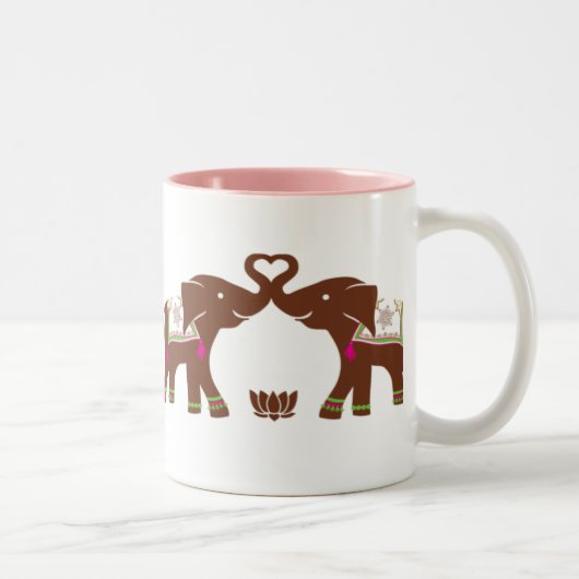 Roze Elephants Love Mok (Rechts)