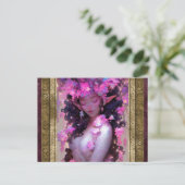 Roze Elf Meisje Fantasy Kunst Briefkaart (Staand voorkant)