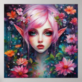 Roze Elf Poster (Voorkant)