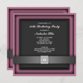 Roze Elk nummer Verjaardagsfeest Uitnodiging Sjabl (Voorkant / Achterkant)