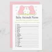 Roze ellephant Baby Animals Name Game (Voorkant / Achterkant)