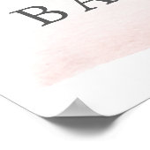 Roze ellephant Baby shower Welkomstteken Poster (Hoek)