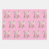 Roze, ellephant Design Wrapping Paper (Voorkant 3)