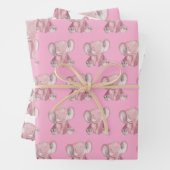 Roze, ellephant Design Wrapping Paper (In situ)