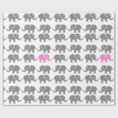Roze, ellephant Gift Wrapping Paper Cadeaupapier (Vlak)