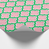 Roze Emerald Green Wht XL Moroccan #4DS Cadeaupapier (Hoek)