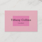 Roze eminine Pearl minimalistische professionele m Visitekaartje (Voorkant)