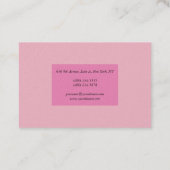 Roze eminine Pearl minimalistische professionele m Visitekaartje (Achterkant)