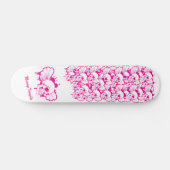 Roze Emo-leider Skulls Girl Skateboards (Horizontaal)