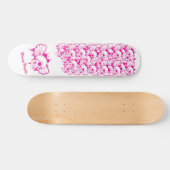 Roze Emo-leider Skulls Girl Skateboards (Horizontaal)
