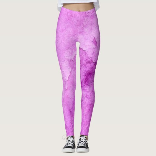 Roze Emo Meisje Hart Grunge Rave Leggings (Voorkant)