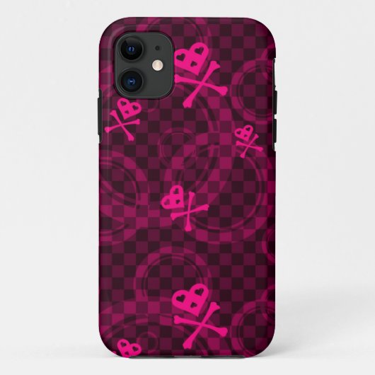 Roze Emo-patroon met cirkels Case-Mate iPhone Case (Achterkant)