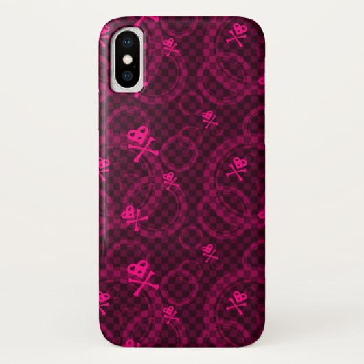 Roze Emo-patroon met cirkels Case-Mate iPhone Case (Achterkant)