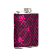 Roze Emo-patroon met cirkels Heupfles (Rechts)