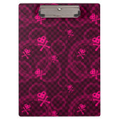 Roze Emo-patroon met cirkels Klembord (Voorkant)