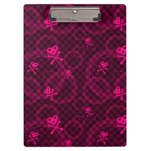 Roze Emo-patroon met cirkels Klembord