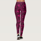 Roze Emo-patroon met cirkels Leggings (Achterkant)