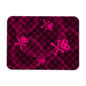 Roze Emo-patroon met cirkels Magneet (Horizontaal)