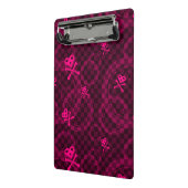 Roze Emo-patroon met cirkels Mini Klembord (Angled2)