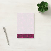 Roze Emo-patroon met cirkels Post-it® Notes (Kantoor)