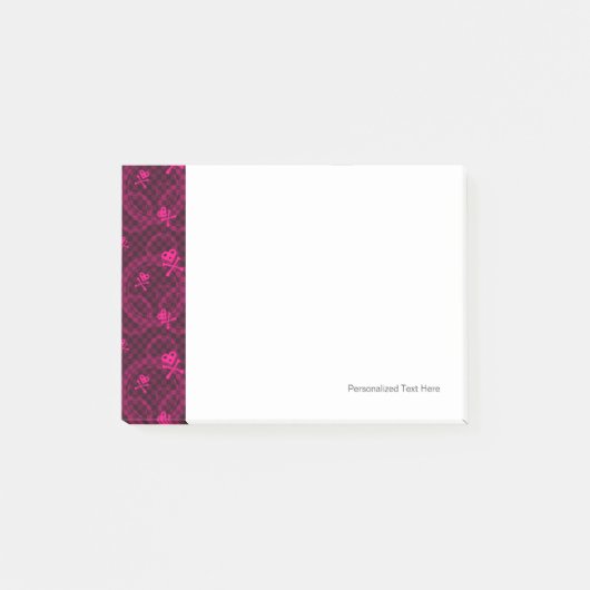 Roze Emo-patroon met cirkels Post-it® Notes (Voorkant)