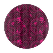 Roze Emo-patroon met cirkels Snijplank (Voorkant)